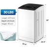 image:imageROVSUN 25LBS Portable Washing Machine FullAutomatic Electric Laundry Machine with Stainless Steel Drum Compact Washer and Spin Dryer Combo with Drain Pump for Home Apartment30lbs