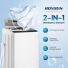 image:imageROVSUN 25LBS Portable Washing Machine FullAutomatic Electric Laundry Machine with Stainless Steel Drum Compact Washer and Spin Dryer Combo with Drain Pump for Home Apartment30lbs