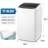 image:imageROVSUN 25LBS Portable Washing Machine FullAutomatic Electric Laundry Machine with Stainless Steel Drum Compact Washer and Spin Dryer Combo with Drain Pump for Home Apartment178lbs