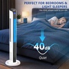 image:imageROVSUN 42in Tower Fan with Remote amp APP Control Smart Bladeless Floor Fan with 3 Modes 3 Speeds Digital Display and Oscillating 12H Timer Standing Fan for Home Office Bedroom42