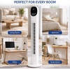 image:imageROVSUN 42in Tower Fan with Remote amp APP Control Smart Bladeless Floor Fan with 3 Modes 3 Speeds Digital Display and Oscillating 12H Timer Standing Fan for Home Office Bedroom342pack