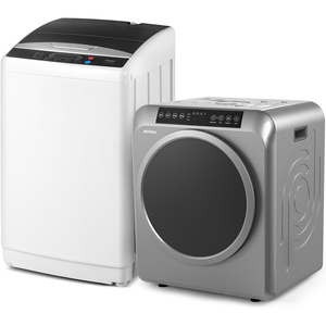 image:imageROVSUN 18CuFt Portable Clothes Dryer and 178LBS FullAutomatic Washing Machine Set Compact Laundry Washer and Dryer Combo Set with Stainless Steel Inner Tub for Apartment Dorms Home35cuft  25lbs