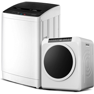 image:imageROVSUN 18CuFt Portable Clothes Dryer and 178LBS FullAutomatic Washing Machine Set Compact Laundry Washer and Dryer Combo Set with Stainless Steel Inner Tub for Apartment Dorms Home35cuft  30lbs