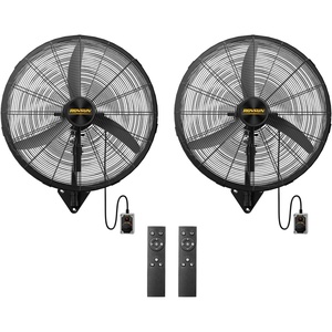 image:imageROVSUN 20 Industrial Wall Fan with Remote Controller amp BLDC Motor High Velocity Wallmounted Outdoor Fan with 4Speed and Long Wired Remote Oscillating Waterproof Wall Mount Fan for Gym Patio202pack