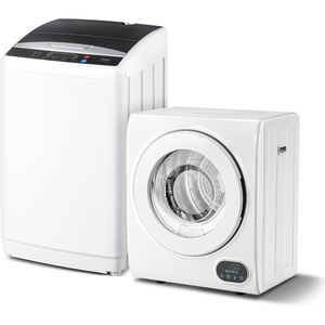 image:imageROVSUN 25LBS Full Automatic Washing Machine and 18CuFt Portable Clothes Dryer Set Compact Laundry Washer and Dryer Combo Set with Stainless Steel Inner Tub for Apartment Dorms Home15cuft  25lbs