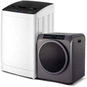 image:imageROVSUN 25LBS Full Automatic Washing Machine and 18CuFt Portable Clothes Dryer Set Compact Laundry Washer and Dryer Combo Set with Stainless Steel Inner Tub for Apartment Dorms Home35cuft  30lbs