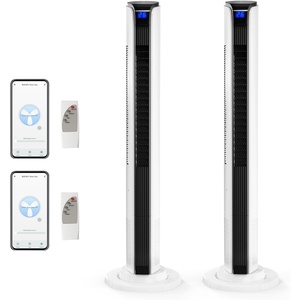 image:imageROVSUN 42in Tower Fan with Remote amp APP Control Smart Bladeless Floor Fan with 3 Modes 3 Speeds Digital Display and Oscillating 12H Timer Standing Fan for Home Office Bedroom422pack