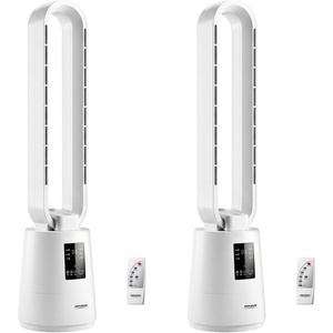 image:imageROVSUN Smart Bladeless Fan 38 Bladeless Tower Fan with BLDC Motor Quiet Oscillating Tower Fan with Remote Portable Cooling Fan with 8H Timer 12 Speed 3 Modes Ideal for Home Bedroom Office382pack