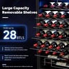 image:imageROVSUN 10W Small Wine Fridge with Compressor 12 Bottles Freestanding Wine Cooler Refrigerator with Touch Panel Control and Glass Door Wine Cellar for Red White Champagne or Sparkling 4164F28 Bottle