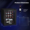 image:imageROVSUN 10W Small Wine Fridge with Compressor 12 Bottles Freestanding Wine Cooler Refrigerator with Touch Panel Control and Glass Door Wine Cellar for Red White Champagne or Sparkling 4164F16 Bottle