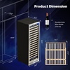 image:imageROVSUN 10W Small Wine Fridge with Compressor 12 Bottles Freestanding Wine Cooler Refrigerator with Touch Panel Control and Glass Door Wine Cellar for Red White Champagne or Sparkling 4164F171 Bottle