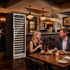 image:imageROVSUN 10W Small Wine Fridge with Compressor 12 Bottles Freestanding Wine Cooler Refrigerator with Touch Panel Control and Glass Door Wine Cellar for Red White Champagne or Sparkling 4164F171 Bottle