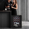image:imageROVSUN 10W Small Wine Fridge with Compressor 12 Bottles Freestanding Wine Cooler Refrigerator with Touch Panel Control and Glass Door Wine Cellar for Red White Champagne or Sparkling 4164F16 Bottle