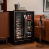 image:imageROVSUN 10W Small Wine Fridge with Compressor 12 Bottles Freestanding Wine Cooler Refrigerator with Touch Panel Control and Glass Door Wine Cellar for Red White Champagne or Sparkling 4164F34 BottleDual Zone