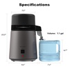 image:imageROVSUN 11 Gallon4L Water Distiller for Home Countertop Stainless Steel Interior amp BPAFree Container 750W Distilled Water Machine Water Maker Purifier Distilling Pure Water Maker 1LH GrayGray