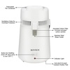 image:imageROVSUN 11 Gallon4L Water Distiller for Home Countertop Stainless Steel Interior amp BPAFree Container 750W Distilled Water Machine Water Maker Purifier Distilling Pure Water Maker 1LH GrayWhite