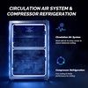 image:imageROVSUN 24 Beverage Refrigerator Cooler with Touch Panel amp Adjustable Shelf Undercounter Beverage and Wine Cooler Refrigerator for Soda Beer Builtin or Freestanding for Home Office Kitchen or Bar33 CuFt