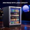 image:imageROVSUN 24 Beverage Refrigerator Cooler with Touch Panel amp Adjustable Shelf Undercounter Beverage and Wine Cooler Refrigerator for Soda Beer Builtin or Freestanding for Home Office Kitchen or Bar58 CuFt