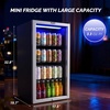 image:imageROVSUN 24 Beverage Refrigerator Cooler with Touch Panel amp Adjustable Shelf Undercounter Beverage and Wine Cooler Refrigerator for Soda Beer Builtin or Freestanding for Home Office Kitchen or Bar33 CuFt