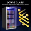 image:imageROVSUN 24 Beverage Refrigerator Cooler with Touch Panel amp Adjustable Shelf Undercounter Beverage and Wine Cooler Refrigerator for Soda Beer Builtin or Freestanding for Home Office Kitchen or Bar33 CuFt