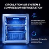 image:imageROVSUN 24 Beverage Refrigerator Cooler with Touch Panel amp Adjustable Shelf Undercounter Beverage and Wine Cooler Refrigerator for Soda Beer Builtin or Freestanding for Home Office Kitchen or Bar10 CuFt