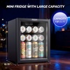 image:imageROVSUN 24 Beverage Refrigerator Cooler with Touch Panel amp Adjustable Shelf Undercounter Beverage and Wine Cooler Refrigerator for Soda Beer Builtin or Freestanding for Home Office Kitchen or Bar10 CuFt