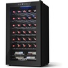 image:imageROVSUN 10W Small Wine Fridge with Compressor 12 Bottles Freestanding Wine Cooler Refrigerator with Touch Panel Control and Glass Door Wine Cellar for Red White Champagne or Sparkling 4164F34 Bottle