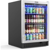 image:imageROVSUN 24 Beverage Refrigerator Cooler with Touch Panel amp Adjustable Shelf Undercounter Beverage and Wine Cooler Refrigerator for Soda Beer Builtin or Freestanding for Home Office Kitchen or Bar58 CuFt