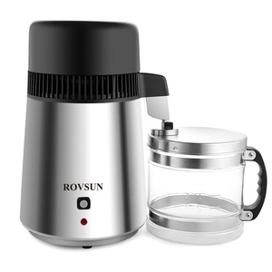 image:imageROVSUN 11 Gallon4L Water Distiller for Home Countertop Stainless Steel Interior amp BPAFree Container 750W Distilled Water Machine Water Maker Purifier Distilling Pure Water Maker 1LH GraySilver