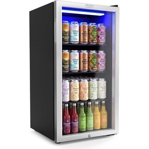 image:imageROVSUN 24 Beverage Refrigerator Cooler with Touch Panel amp Adjustable Shelf Undercounter Beverage and Wine Cooler Refrigerator for Soda Beer Builtin or Freestanding for Home Office Kitchen or Bar33 CuFt