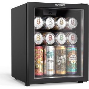 image:imageROVSUN 24 Beverage Refrigerator Cooler with Touch Panel amp Adjustable Shelf Undercounter Beverage and Wine Cooler Refrigerator for Soda Beer Builtin or Freestanding for Home Office Kitchen or Bar10 CuFt
