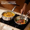 image:imageROVSUN 10Pcs Stainless Steel Cookware Set TriPly Pots and Pans Set NonToxic Kitchen Set PFOA amp PTFE Free Full Clad Frying Pans Saucepans Saute Pan amp Stock Pot Compatible for All Cooktops10Pieces Set
