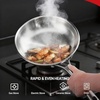 image:imageROVSUN 10Pcs Stainless Steel Cookware Set TriPly Pots and Pans Set NonToxic Kitchen Set PFOA amp PTFE Free Full Clad Frying Pans Saucepans Saute Pan amp Stock Pot Compatible for All Cooktops11Pieces Set