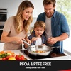 image:imageROVSUN 10Pcs Stainless Steel Cookware Set TriPly Pots and Pans Set NonToxic Kitchen Set PFOA amp PTFE Free Full Clad Frying Pans Saucepans Saute Pan amp Stock Pot Compatible for All Cooktops11Pieces Set