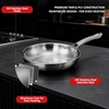 image:imageROVSUN 10Pcs Stainless Steel Cookware Set TriPly Pots and Pans Set NonToxic Kitchen Set PFOA amp PTFE Free Full Clad Frying Pans Saucepans Saute Pan amp Stock Pot Compatible for All Cooktops3Pieces Skillets
