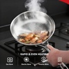 image:imageROVSUN 10Pcs Stainless Steel Cookware Set TriPly Pots and Pans Set NonToxic Kitchen Set PFOA amp PTFE Free Full Clad Frying Pans Saucepans Saute Pan amp Stock Pot Compatible for All Cooktops5Pieces Skillet with Lids
