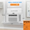 image:imageROVSUN 11000 BTU Inverter Window Air Conditioner with Heater amp WiFi Window AC Unit with Remote amp App Control Ultra Quiet Design amp Easy Install Kit Compatible with AlexaGoogle Assistant 115V60Hz11000BTUInverter115V