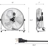 image:imageROVSUN 16 High Velocity Floor Fan with WallMounting System 3Speed Heavy Duty Metal Industrial Fan with Adjustable Tilt Wall Mount Fan Cooling for Commercial Garage Workshop Greenhouse and Gym12