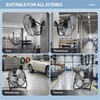 image:imageROVSUN 16 High Velocity Floor Fan with WallMounting System 3Speed Heavy Duty Metal Industrial Fan with Adjustable Tilt Wall Mount Fan Cooling for Commercial Garage Workshop Greenhouse and Gym16