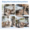 image:imageROVSUN 18 Pedestal Misting Fan with 5L132Gal Water Tank for Humidifier 120Oscillating Standing Mister Fan with 3 Speeds amp 75H Timer Remote amp Panel Control and Wheels Cooling for Home Patio18inch5L