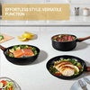 image:imageROVSUN 20 Pcs Nonstick Pots and Pans Set Cast Aluminum Kitchen Cookware Set RV Kitchen Cooking Set and Utensils PFAS PFOA amp PFOS Free Black Skillet Saute Pan Soup PotBlack