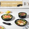 image:imageROVSUN 20 Pcs Nonstick Pots and Pans Set Cast Aluminum Kitchen Cookware Set RV Kitchen Cooking Set and Utensils PFAS PFOA amp PFOS Free Black Skillet Saute Pan Soup PotBlack
