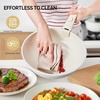 image:imageROVSUN 20 Pcs Nonstick Pots and Pans Set Cast Aluminum Kitchen Cookware Set RV Kitchen Cooking Set and Utensils PFAS PFOA amp PFOS Free Black Skillet Saute Pan Soup PotCream White