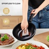 image:imageROVSUN 20 Pcs Nonstick Pots and Pans Set Cast Aluminum Kitchen Cookware Set RV Kitchen Cooking Set and Utensils PFAS PFOA amp PFOS Free Black Skillet Saute Pan Soup PotBlack