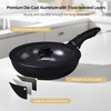 image:imageROVSUN 20 Pcs Nonstick Pots and Pans Set Cast Aluminum Kitchen Cookware Set RV Kitchen Cooking Set and Utensils PFAS PFOA amp PFOS Free Black Skillet Saute Pan Soup PotBlack