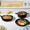 image:imageROVSUN 20 Pcs Nonstick Pots and Pans Set Cast Aluminum Kitchen Cookware Set RV Kitchen Cooking Set and Utensils PFAS PFOA amp PFOS Free Black Skillet Saute Pan Soup PotBlack