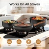 image:imageROVSUN 20 Pcs Nonstick Pots and Pans Set Cast Aluminum Kitchen Cookware Set RV Kitchen Cooking Set and Utensils PFAS PFOA amp PFOS Free Black Skillet Saute Pan Soup PotBlack