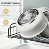 image:imageROVSUN 20 Pcs Nonstick Pots and Pans Set Cast Aluminum Kitchen Cookware Set RV Kitchen Cooking Set and Utensils PFAS PFOA amp PFOS Free Black Skillet Saute Pan Soup PotCream White