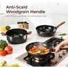 image:imageROVSUN 20 Pcs Nonstick Pots and Pans Set Cast Aluminum Kitchen Cookware Set RV Kitchen Cooking Set and Utensils PFAS PFOA amp PFOS Free Black Skillet Saute Pan Soup PotBlack