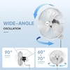 image:imageROVSUN 20inch Wall Mounted Fan with BLDC Motor amp Remote Control High Velocity Industrial Wall Fan with Wired Remote 4Speed Outdoor Fan Waterproof Oscillating Wallmount Fan for Garage Gym Patio18 Wall Fan